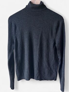 Wool Ralph Lauren Dark grey turtleneck sweater M